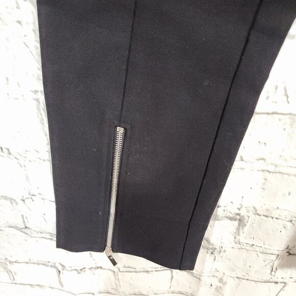 Derek Lam zipper split hem pants Sz 10 black ankle casual A38C - Picture 4 of 5